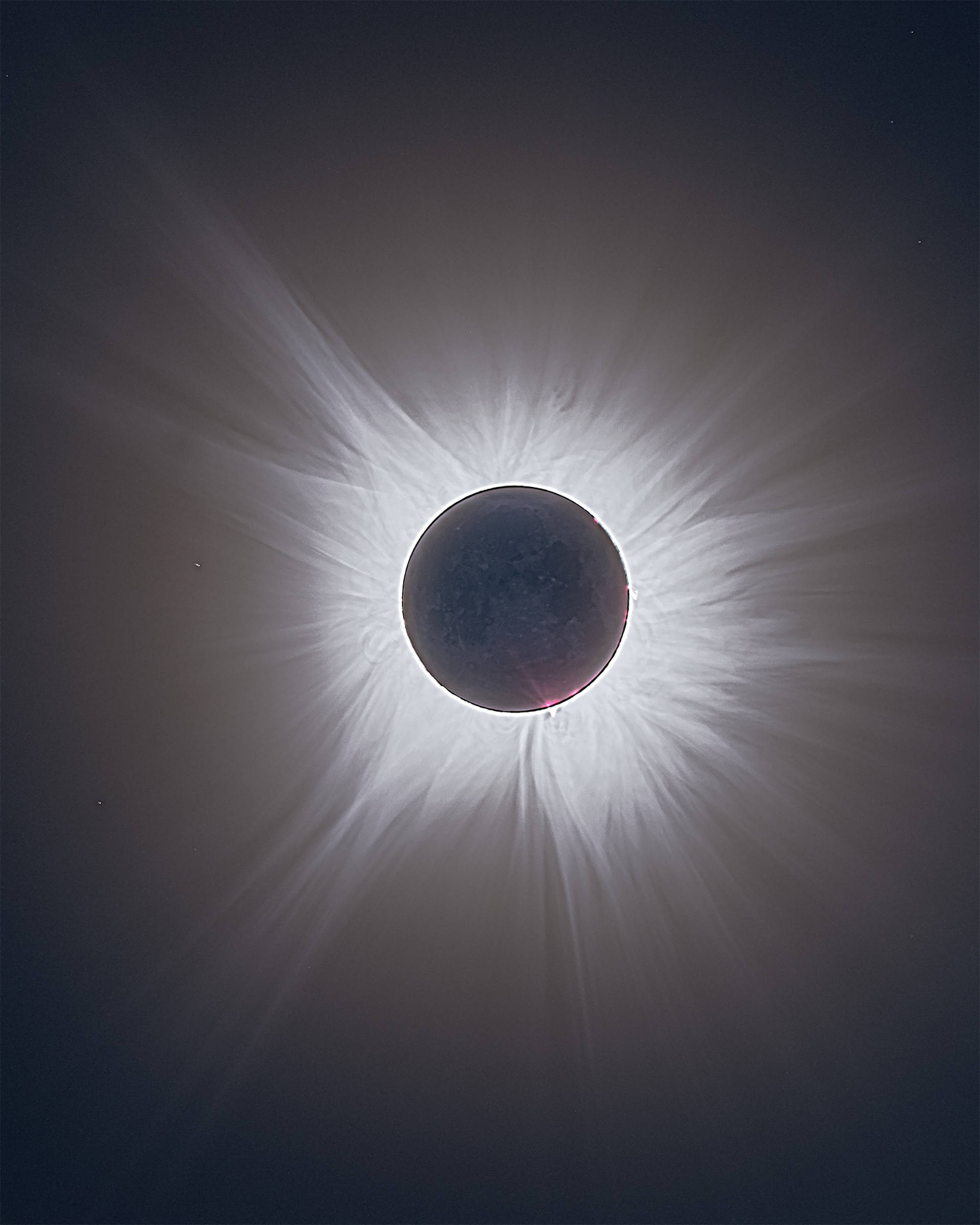 Solar Eclipse Corona Earthshine from the Miramichi