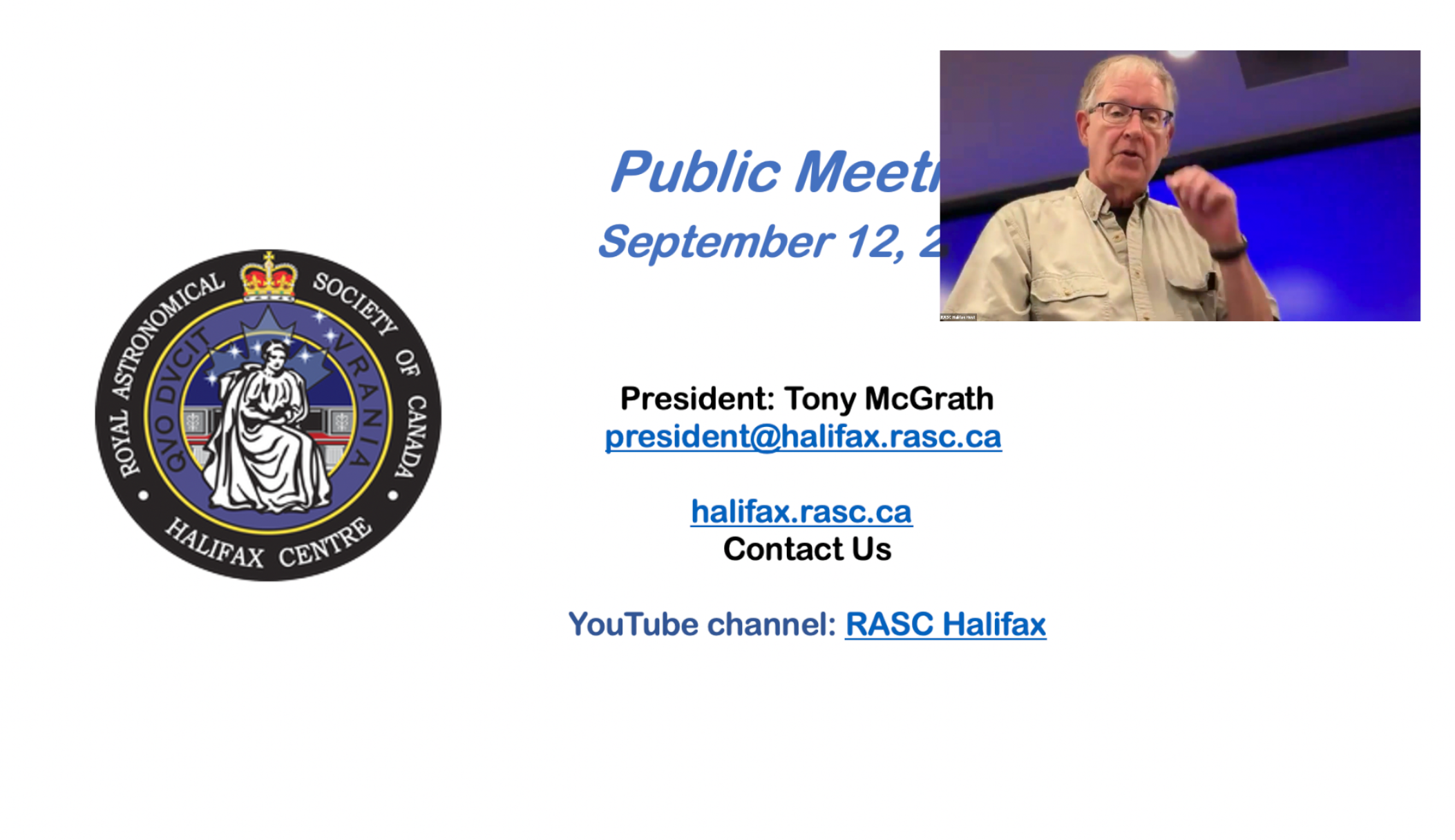 Sept Mtg Zoom video on YouTube